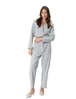 Crop Blazer Ceket Tek Düğmeli Cep Detaylı