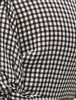 Crop Bluz V Yaka Pencere Detaylı V Yaka