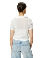 Crop File Tişört Polo Yaka Kısa Kollu