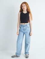 Crop Kot Pantolon Dikiş Detaylı Cepli Pamuklu