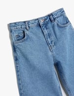 Crop Kot Pantolon Dikiş Detaylı Cepli Pamuklu