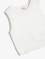 Crop Triko Atlet Halter Yaka Dar Kalıp Asimetrik Kesim