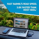 Crucial CT500X6SSD9 X6 500 GB Taşınabilir SSD – 540 MB/s'ye kadar – USB 3.2 – Harici Solid State Drive, USB-C - Seçenekler: X6 USB-C Portable SSD (up to 540 MB/s), X6 taşınabilir...