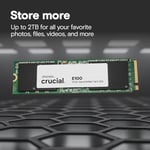Crucial E100 1TB NVME M.2 SSD Disk CT1000E100SSD8
