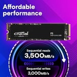 Crucial P3 1TB PCIe Gen3 3D NAND NVMe M.2 SSD, 3500 MB/s'ye kadar - CT1000P3SSD8