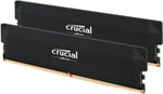 Crucial Pro DDR5 RAM 32GB Kit (2x16GB) 6000MHz CL36, Overclocking Gaming, Intel XMP 3.0 / AMD EXPO, PC Bilgisayar Belleği 32GB DDR5, Siyah - CP2K16G60C36U5B