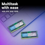 Crucial RAM DDR4 32Go 3200MHz SODIMM CL22, Mémoire pour Ordinateur Portable, Mini PC (ou 2933MHz / 2666MHz) - CT32G4SFD832A