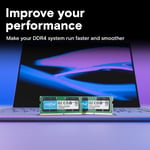 Crucial RAM DDR4 32Go 3200MHz SODIMM CL22, Mémoire pour Ordinateur Portable, Mini PC (ou 2933MHz / 2666MHz) - CT32G4SFD832A