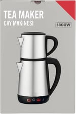 Crwn Elektrikli Çay Makinesi Çelik Çaydanlık Takımı Su Isıtıcı Türk Çayı 1800W