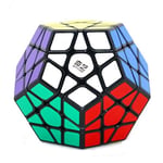 CuberSpeed Beşgen Dodecahedron 12 taraflı Megaminx küp 3x3 Megaminx Hız Küp Bulmaca Oyuncak QiHeng Siyah megaminx Hız Küpü