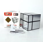 CuberSpeed Paket 2x2 Ayna Siyah Gövde Gümüş ve Mofangge 3x3 Ayna Blokları Gümüş Sihirli Küp Yapboz
