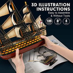 CubicFun 3D 189 Parça Puzzle HMS Victory Donanma Gemisi