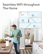 Cudy AC1200 Gigabit tüm ağ WiFi sistemi, çift bant, WiFi genişletici, Gigabit bağlantı noktaları, yüksek kazançlı antenler, VPN, Cloudflare, 100 cihaza kadar bağlama, M1300 2'li paket