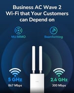 Cudy Dış Mekan Wi-Fi 5 AC1200 Dual Band Tekrarlayıcı, Erişim Noktası, Menzil Genişletici, 24V Pasif PoE, Yıldırımdan Korunma, -40 ila 60 °C Çalışma sıcaklığı, RE1200 Dış Mekan