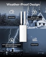 Cudy Dış Mekan Wi-Fi 5 AC1200 Dual Band Tekrarlayıcı, Erişim Noktası, Menzil Genişletici, 24V Pasif PoE, Yıldırımdan Korunma, -40 ila 60 °C Çalışma sıcaklığı, RE1200 Dış Mekan