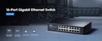 Cudy GS1016 10/100/1000Mbps 8KMAC 16 Port Gigabit Metal Rack Mount Switch