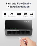 Cudy GS105 5 Port 10/100/1000M 16k MAC Gigabit Metal Switch
