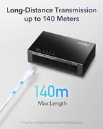 Cudy GS105 5 Port 10/100/1000M 16k MAC Gigabit Metal Switch