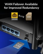 Cudy LT400 N300 WiFi 4G Lte Modem Router, Sim Kartlı, Yüksek Kazançlı Antenler, Fdd, Ddns, Vpn, Cloudflare, Tak ve Çalıştır