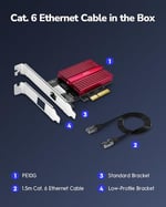 Cudy PE10G WOL 10.000Mbps Multi-Gigabit PCI Express Ethernet Ağ Kartı