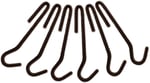 Cuisinart şef 's Classic pişirme kabı tencere Universal çatı kanca, Set 6 6er-Set 547132-CRORBH-6