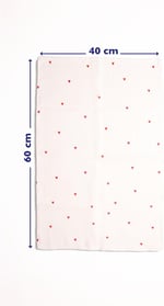Cupid Kalp Desenli%100 Müslin -Pamuk Mutfak Kurulama Bezi Ve Bebek Omuz Bezi (3'lü Set)