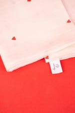 Cupid Kalp Desenli%100 Müslin -Pamuk Mutfak Kurulama Bezi Ve Bebek Omuz Bezi (3'lü Set)