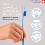 Curaprox CS 5460 yetişkinler için ekstra yumuşak diş fırçaları, hassas diş etine dayanıklı, ultra ince filamentler ve kompakt, hafif açılı diş fırçası başlığı, daha iyi diş ve diş eti sağlığı için,