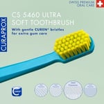 Curaprox CS 5460 yetişkinler için ekstra yumuşak diş fırçaları, hassas diş etine dayanıklı, ultra ince filamentler ve kompakt, hafif açılı diş fırçası başlığı, daha iyi diş ve diş eti sağlığı için,