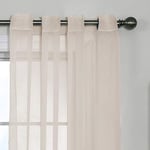 CurtainFresh Yatak Odası veya Oturma Odası için Koku Nötrleştirici Şeffaf Vual Gromet Pencere Perdesi (1 Panel), 149 cm x 241 cm, Fildişi - Seçenekler: 59 in x 84 in, 149.9G x 149.9U cm (1 Panel)...
