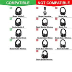 D & K Exclusives Beats Solo için Kulak Pedleri Yastıkları Yedek Bellek Köpüğü Earpads Minderleri Solo 2 ve 3 Kablosuz Kulak Üstü Kulaklıklar ile Uyumlu, Sol/Sağ Çift (Siyah)