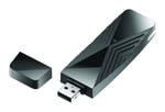 D-Link DWA-X1850 AX1800 Wi-Fi 6 USB adaptörü, 802.11ax, Dualband 2,4/5 GHz, High Speed 1200 Mbit/s, OFDMA, MU-MIMO, WPA3, Windows 10 destekler