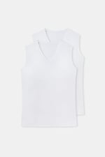 Dagi Erkek D1070 V Yaka Kolsuz T-shirt 2'li, Pamuk