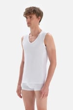 Dagi Erkek D5060 Compact Kolsuz V Yaka T-shirt, Örme