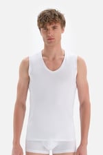 Dagi Erkek D5060 Compact Kolsuz V Yaka T-shirt, Örme