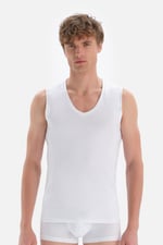 Dagi Erkek D5060 Compact Kolsuz V Yaka T-shirt, Örme