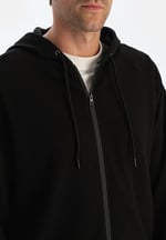 Dagi Erkek Erkek Kapişonlu Fermuarlı Sweatshirt, Pamuklu, Örme