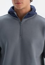 Dagi Erkek Erkek Kapişonlu İçi Şardonlu Sweatshirt, Pamuklu, Örme