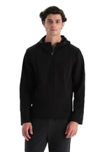 Dagi Erkek Fermuar Yaka Kapşonlu Termal Sweatshirt, Örme