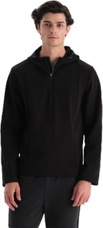 Dagi Erkek Fermuar Yaka Kapşonlu Termal Sweatshirt, Örme