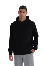 Dagi Erkek Kapüşonlu Uzun Kollu Sweatshirt, Modal, Örme
