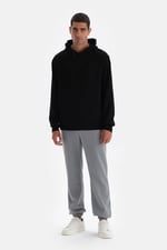 Dagi Erkek Kapüşonlu Uzun Kollu Sweatshirt, Modal, Örme