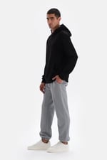 Dagi Erkek Kapüşonlu Uzun Kollu Sweatshirt, Modal, Örme