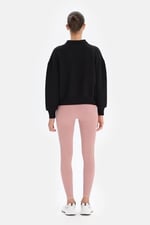 Dagi Kadın Kadın Fermuar Yaka Kapitone Sweatshirt, Pamuklu, Örme
