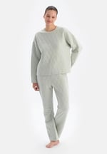 Dagi Kadın Kapitone Pijama Üstü, Örme