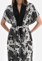 Dagi Kadın Keten Uzun Kimono, Örme