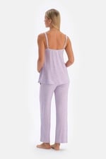Dagi Kadın Metraj Çiçek Baskılı Penye Modal Hamile Pijama Takımı, Modal