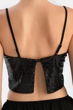 Dagi Kadın Payetli Crop Top, Örme