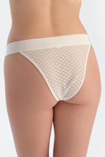 Dagi Kadın Premium Dantelli Ve Lastik Detaylı Brazilian Külot, Örme