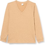 Dagi Kadın V Yaka Uzun Kollu Örgülü Sweatshirt, Örme, Süprem